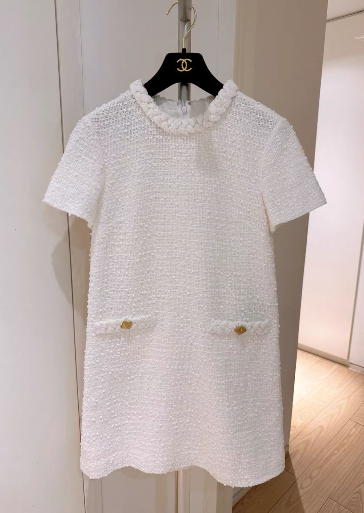VALENTINO VALENTINO GARAVANI Tweed Mini Dress - 38 Dress - Vintage fashion from Top Quality Luxury Designers Bag