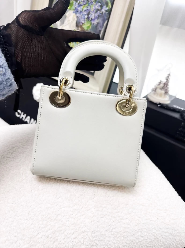Dior Valentines Day limited edition white Lady Dior bag