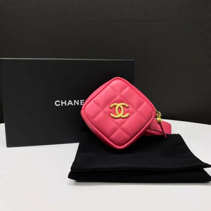 Chanel Rose Pink Quilted Mini Square Bag