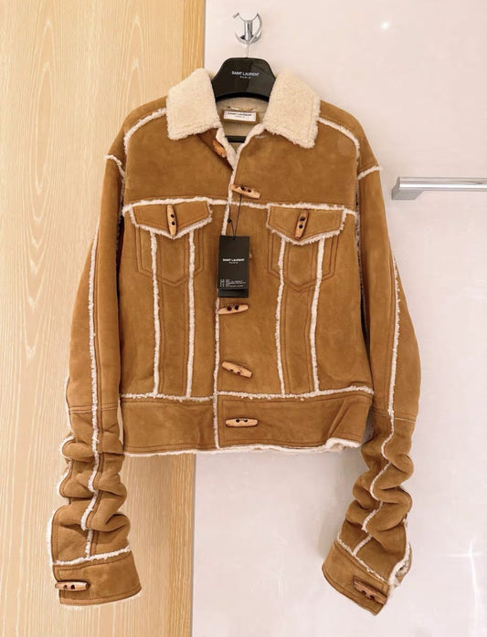 SAINT LAURENT Saint Laurent catwalk camel sheepskin fur coat - 34 Jacket - Vintage fashion from Top Quality Luxury Designers Bag