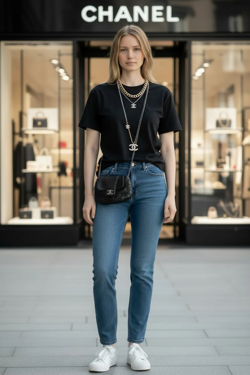 Chanel 14A Paris-Dallas Black Caviar Mini Classic Messenger Flap Bag