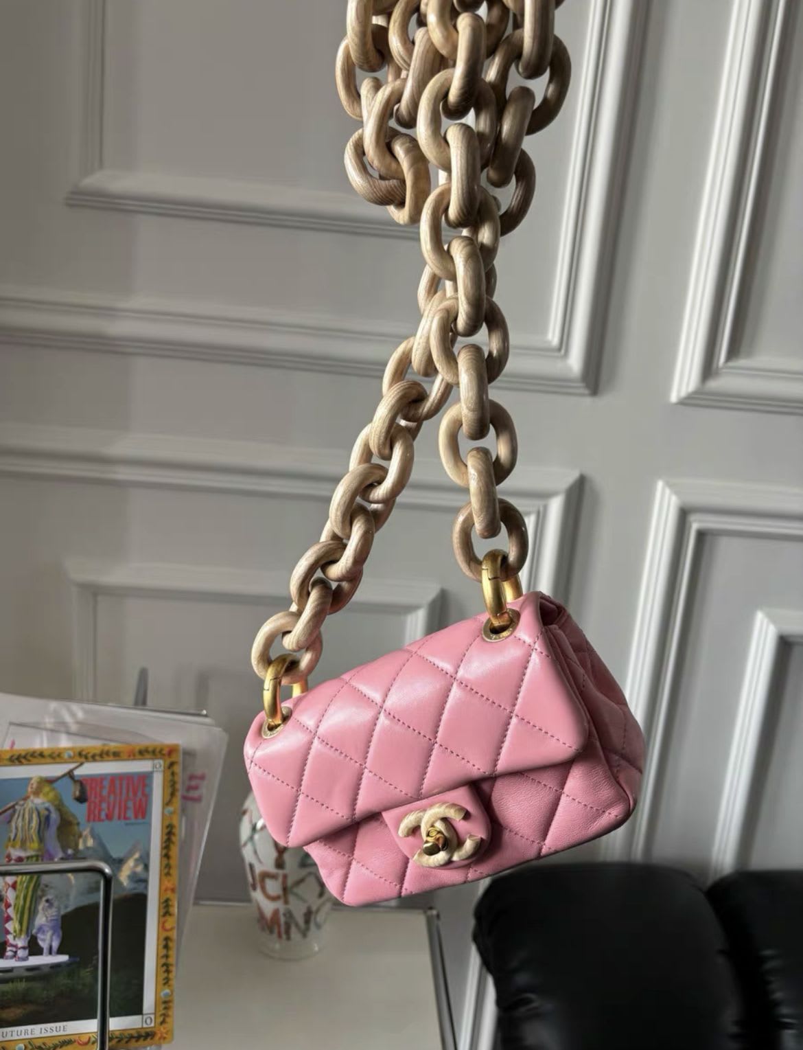 CHANEL Chanel Pink CC Wood Chain Mini Bag - Mini Mini Bag - Used fashion item from Top Quality Luxury Designers Bag