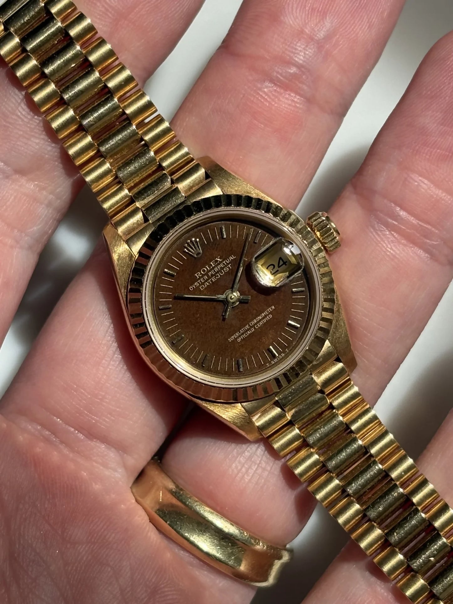 Rolex Lady-Datejust 26 Walnut Burl Wood Dial
