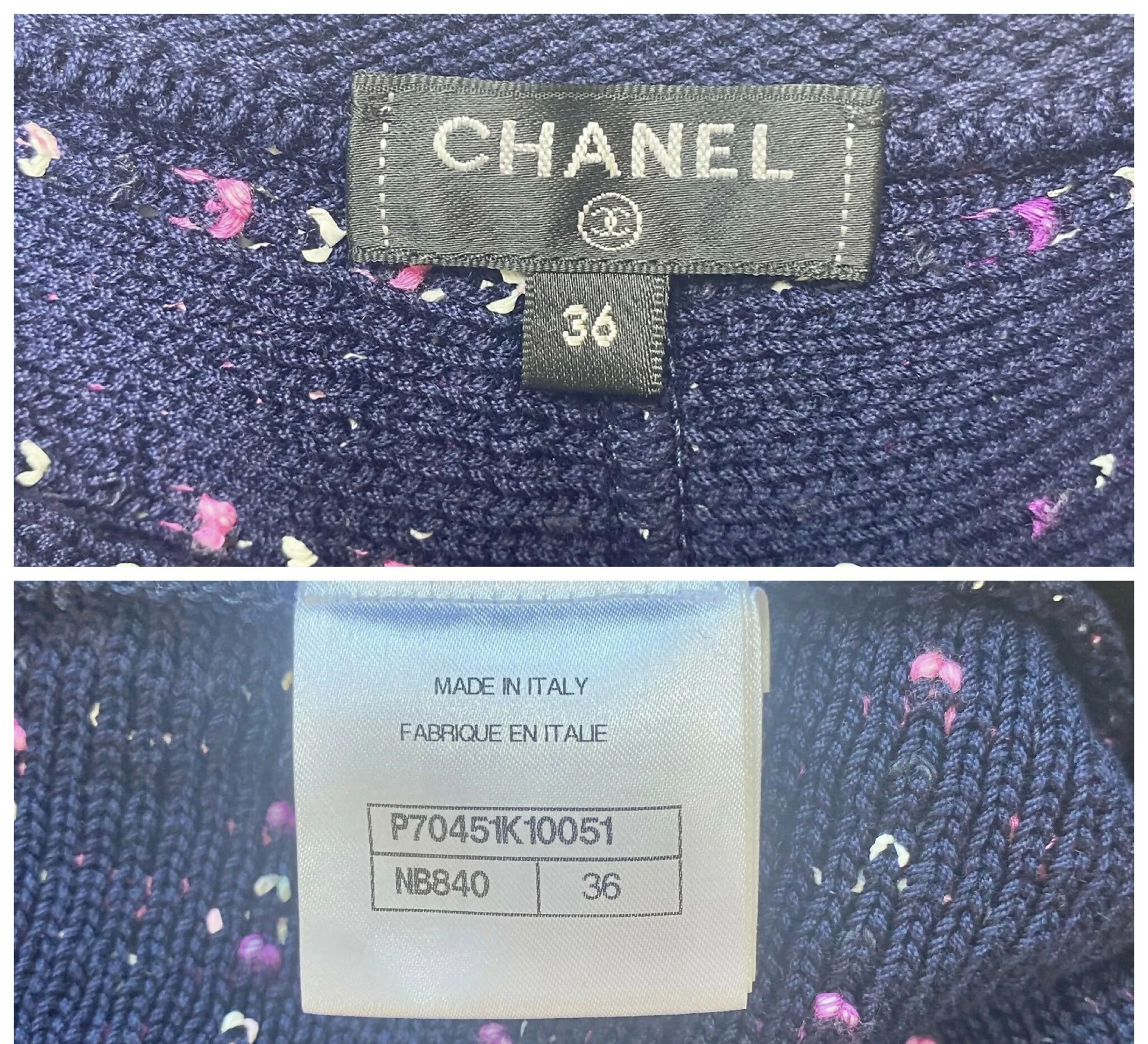 Chanel 21P Tweed Knit Multicolor Fringe Shorts FR 36