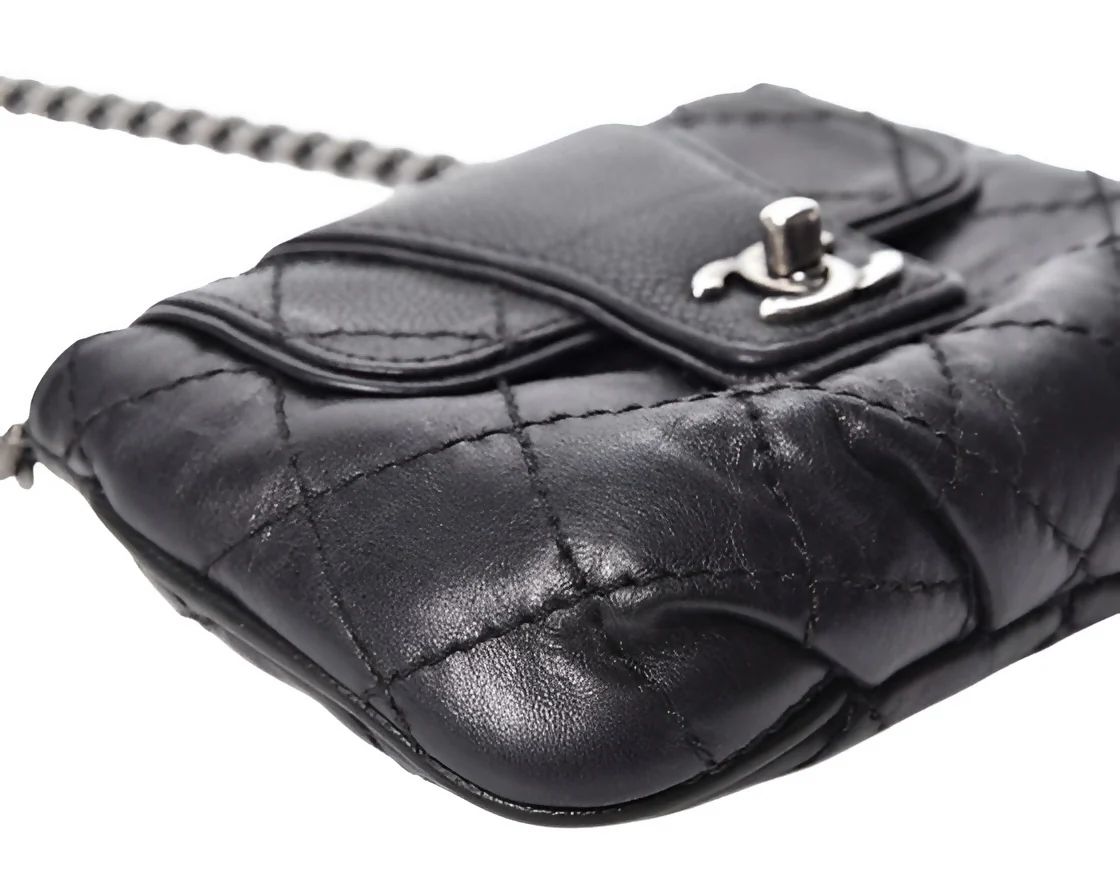 Chanel 14A Paris-Dallas Black Caviar Mini Classic Messenger Flap Bag