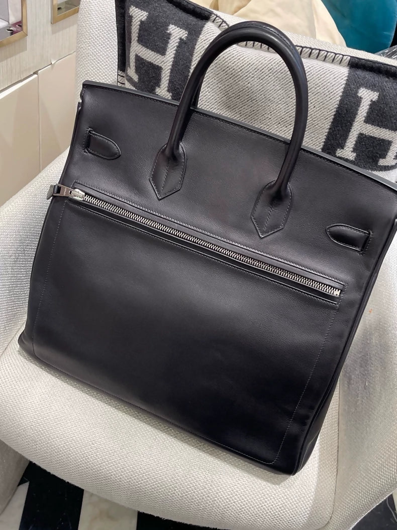 Hermès Limited Edition Black Volupto Rock HAC Birkin 40 Palladium Hardwar