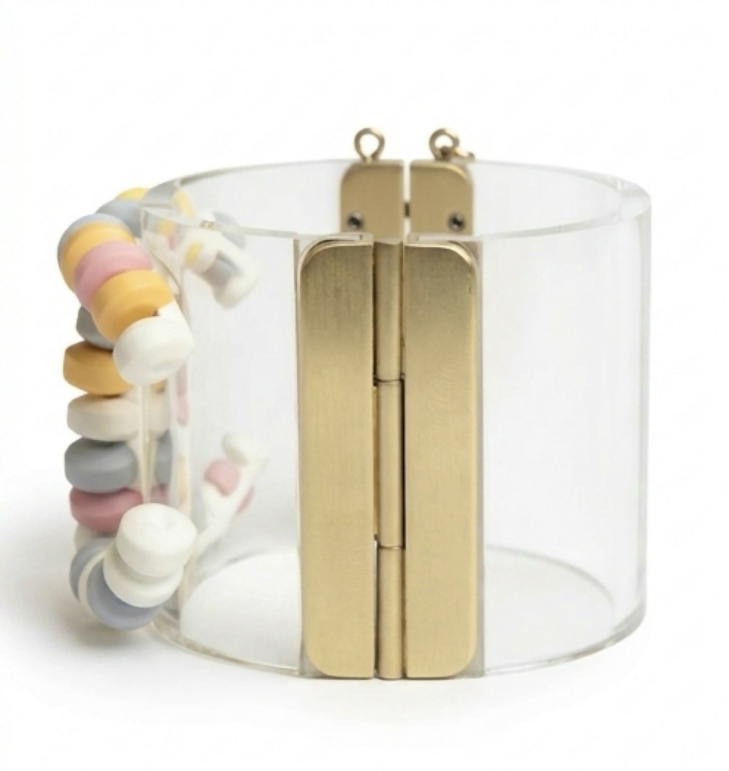 Rare Chanel 14K Supermarket Lucite Multicolor CC Candy Statement Bracelet Cuff