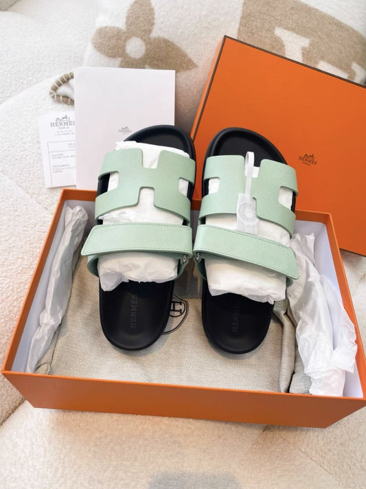 Hermès Hermès Chypre leather mules - 36 Shoes - Vintage fashion from Top Quality Luxury Designers Bag