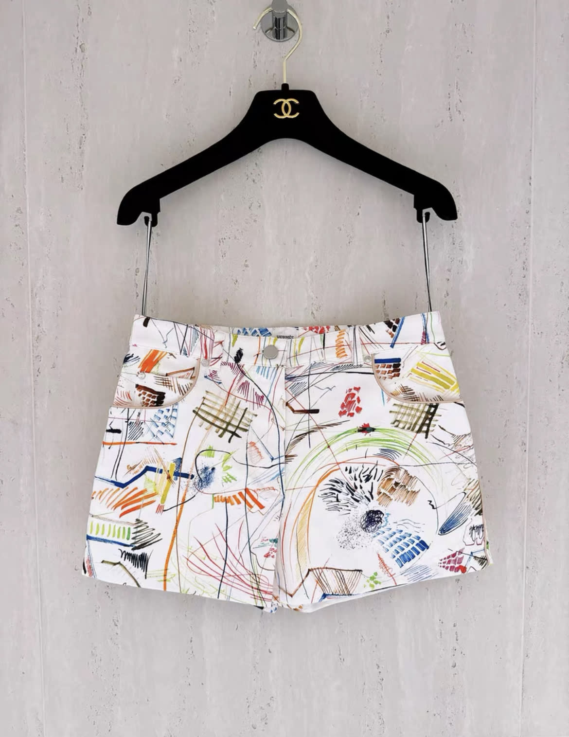 Hermès Hermes Colourful Graffiti Denim Shorts Size 34 - Small Shorts - Secondhand luxury from Top Quality Luxury Designers Bag