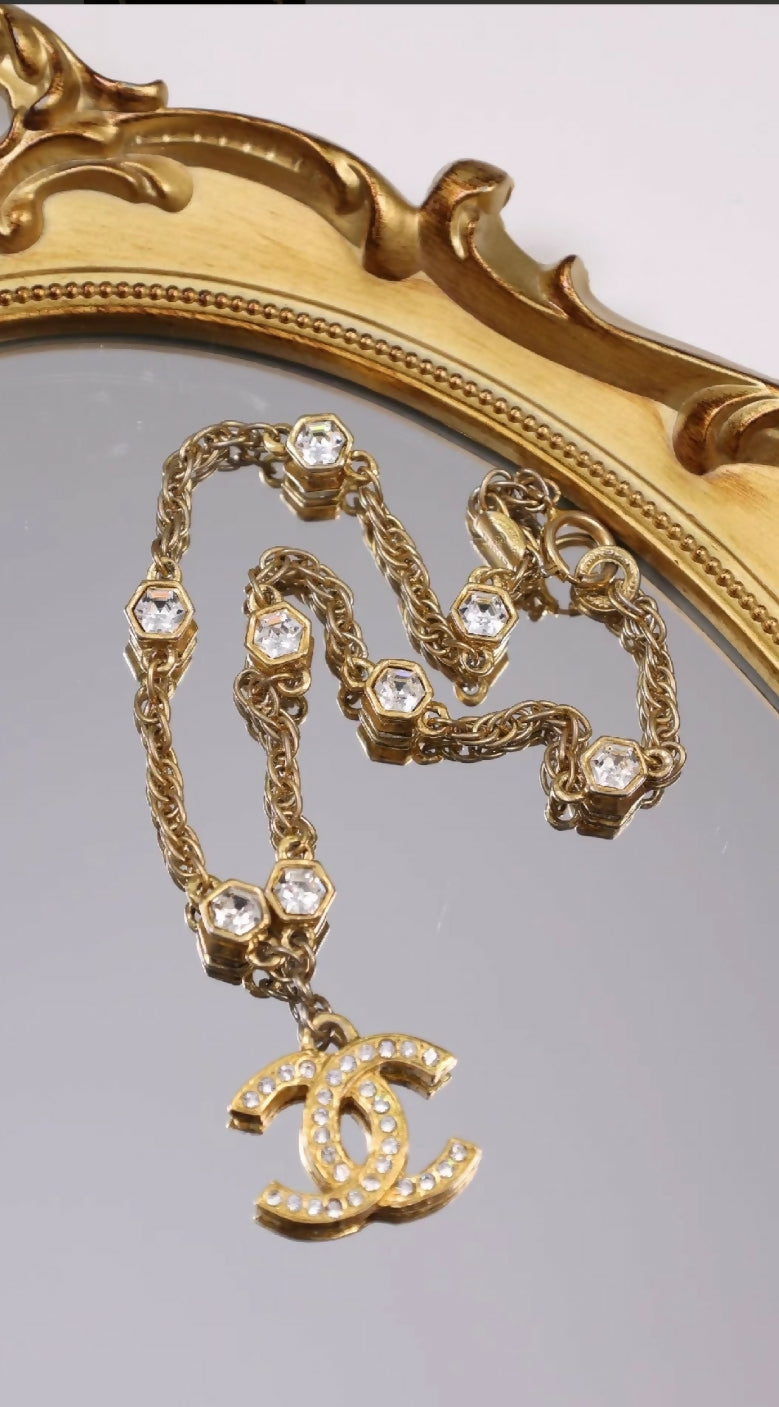 Chanel rhinestone necklace chocker