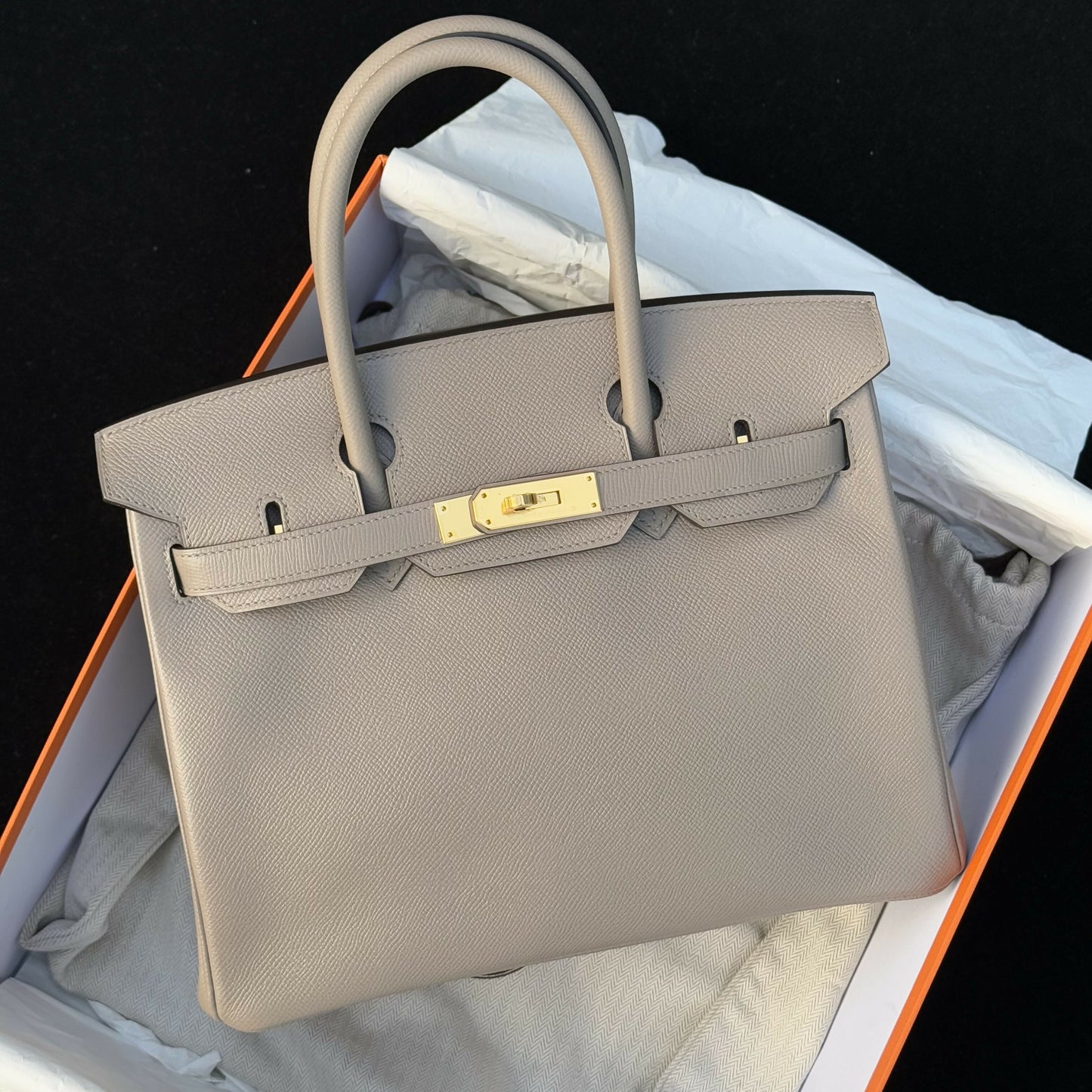 Hermès Birkin 30 Vert Amande Epsom with Gold Hardware C Stamp