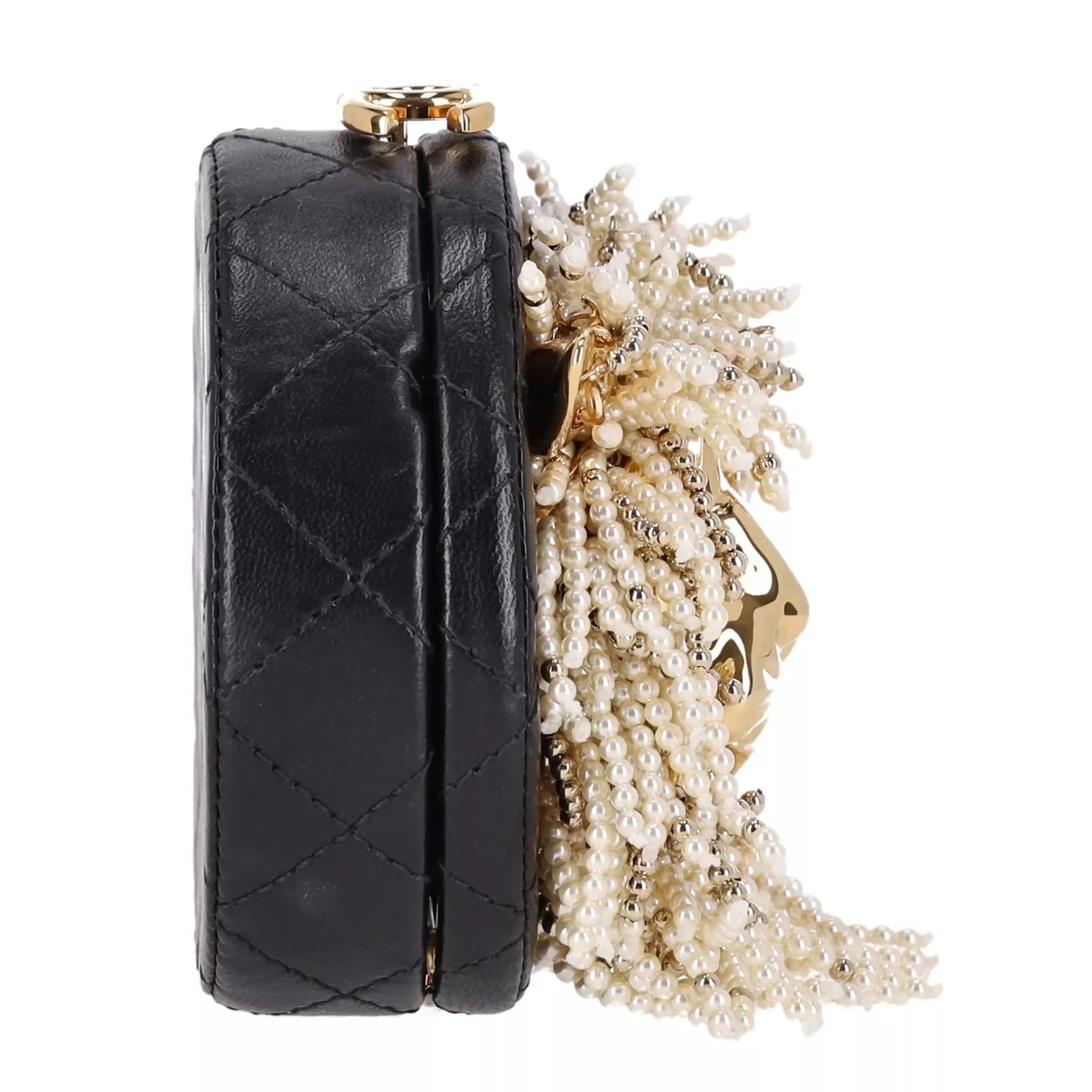 Chanel Lion Head Pearl & Leather Evening Bag – Pre-Fall 2023