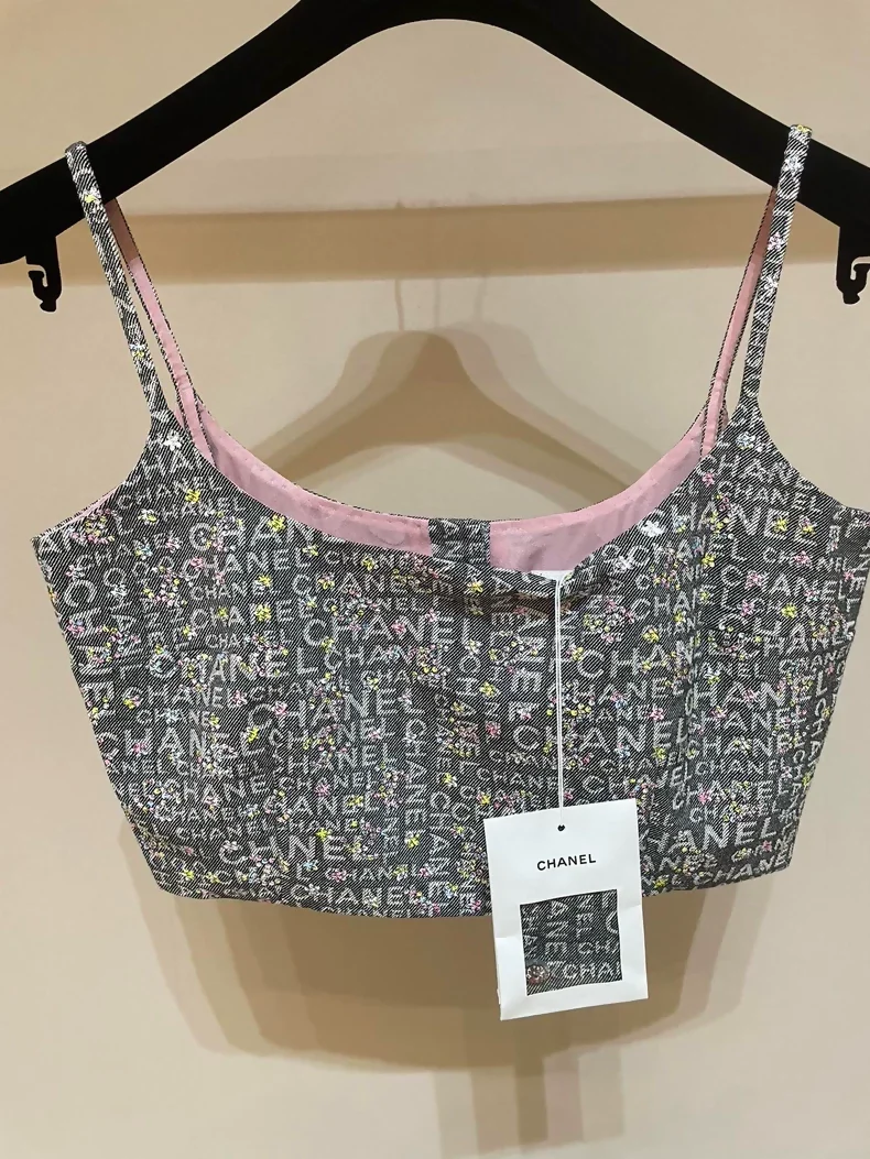 Chanel 24S looks: a denim top