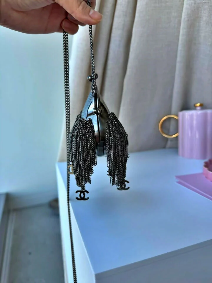 Chanel Vintage FW 2007 Runway Chain Shell Minaudiere.