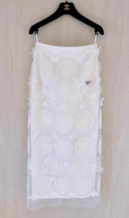 PRADA Prada runway Embroidered duchesse maxi-skirt - 36 Skirt - Secondhand luxury from Top Quality Luxury Designers Bag