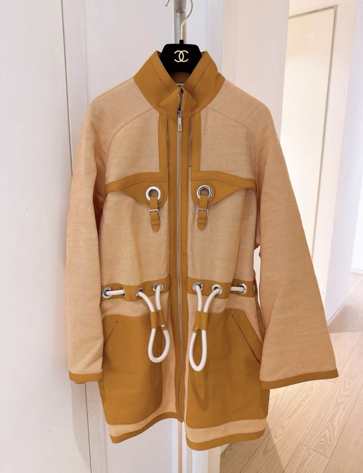 Hermès Hermes Leather Cashmere long coat - 34 Coat - Used fashion item from Top Quality Luxury Designers Bag