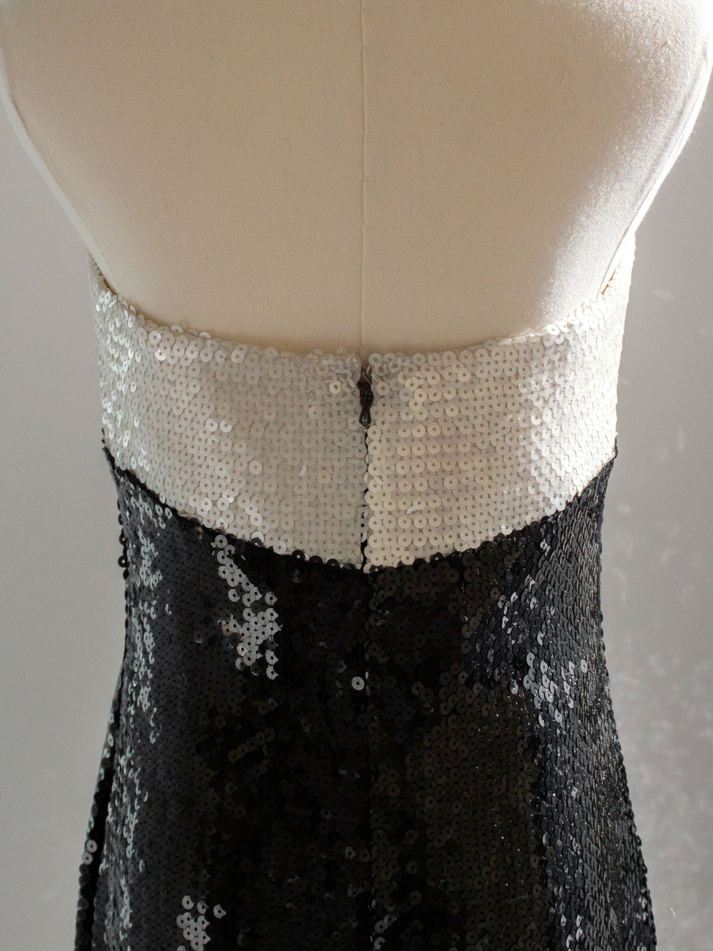 chanel vintage spring 1987 black white sequin embellished bow mini dress 7