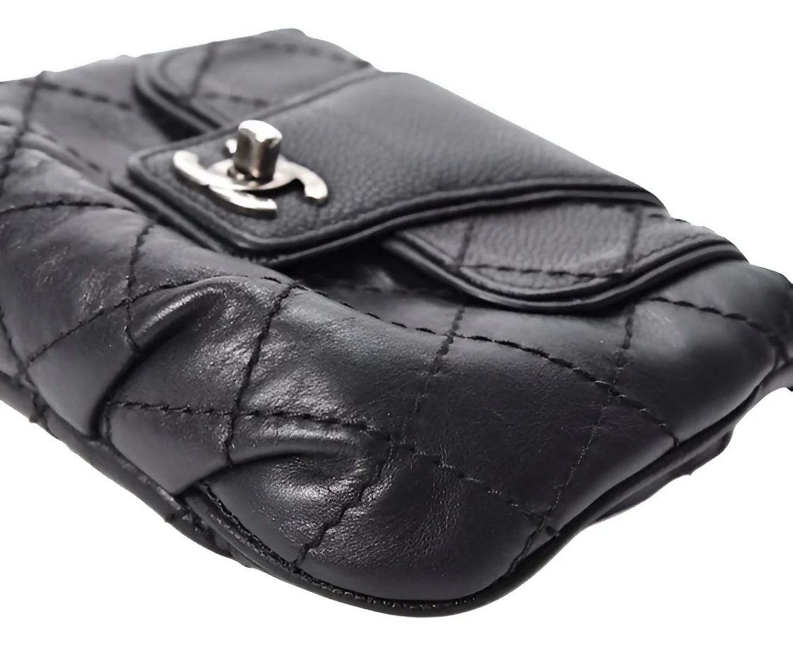 Chanel 14A Paris-Dallas Black Caviar Mini Classic Messenger Flap Bag