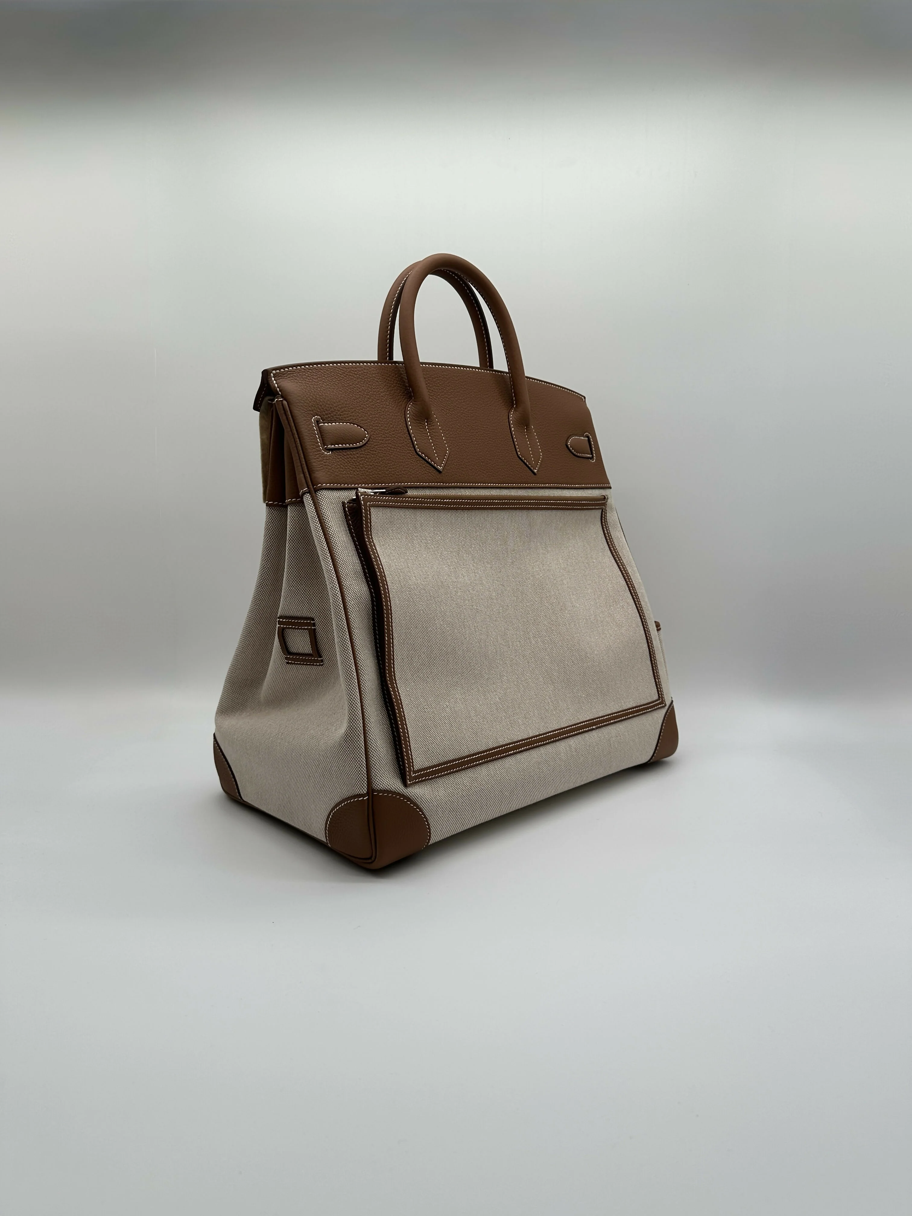 Hermès Haut à Courroies 40 Cargo Gold Togo and Toile PHW K 2025