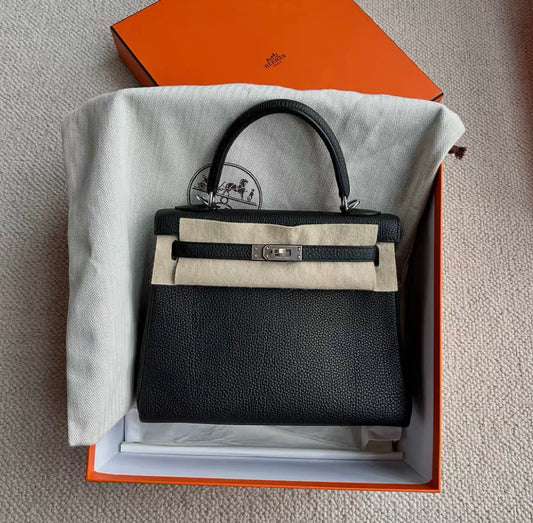 Hermès Hermes Kelly 25 black togo leather palladium hardware - 25 Crossbody Bag - Used fashion item from Top Quality Luxury Designers Bag