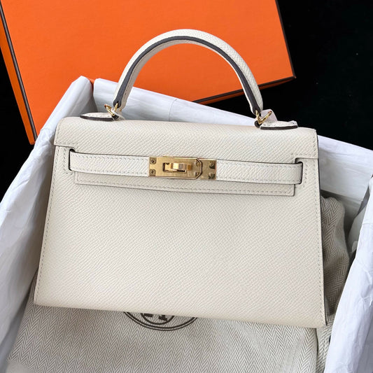 Hermès Mini Kelly 20 (20) Nata Epsom with Gold Hardware