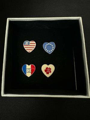 Chanel Vintage 03A Metal American Style Heart Brooch