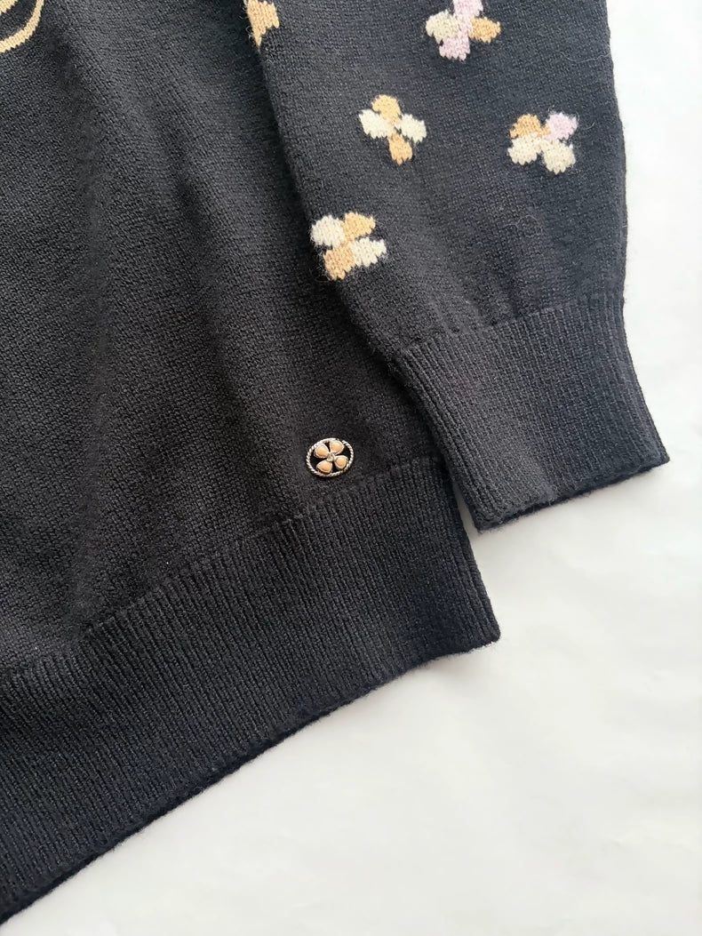 Chanel 24p Floral Cashmere Sweater