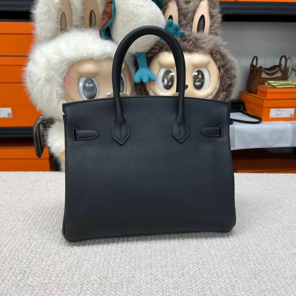 Hermès Birkin 30 – Black  Gold Togo Leather, D-Engraved (2)