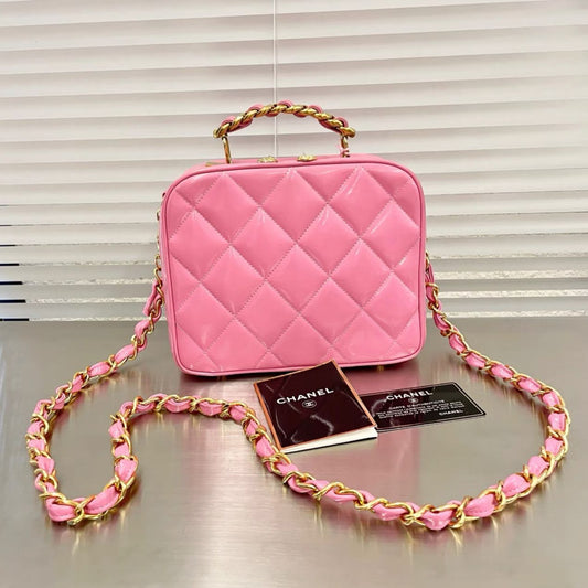 CHANEL Vintage Chanel Patent Leather Barbie Pink Tote Bag - One size Bucket Bag - Used fashion item from Top Quality Luxury Designers Bag