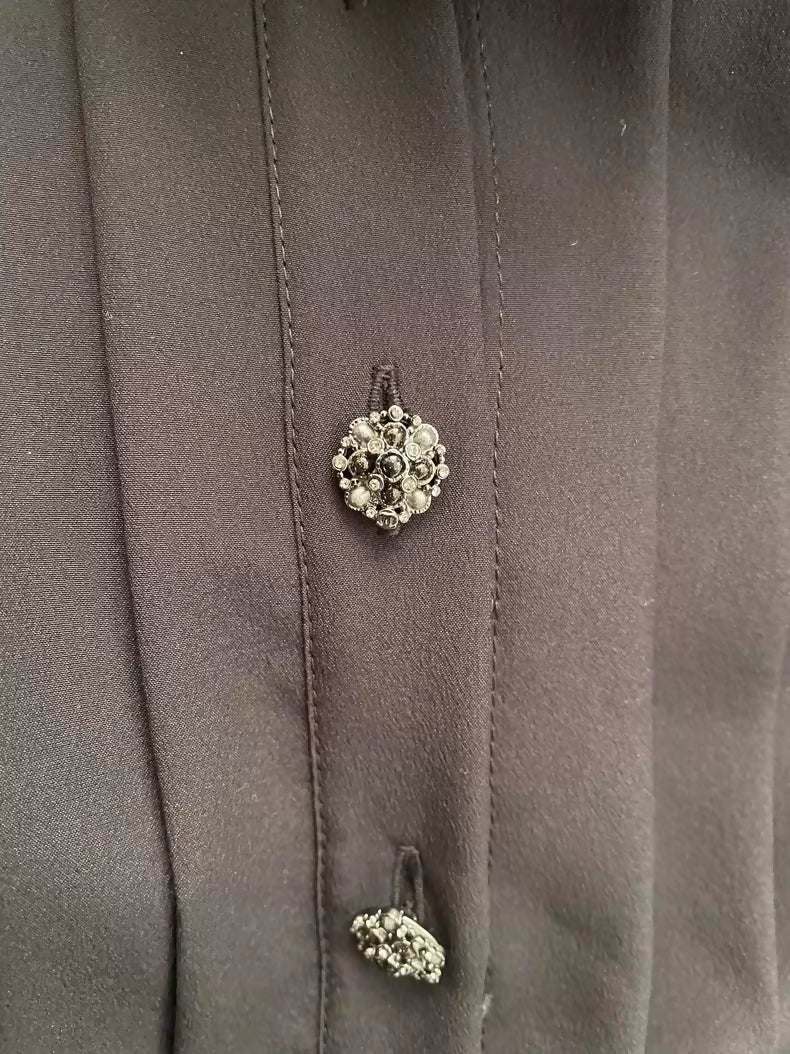 Chanel Tweed Bow-Trimmed Silk Dress