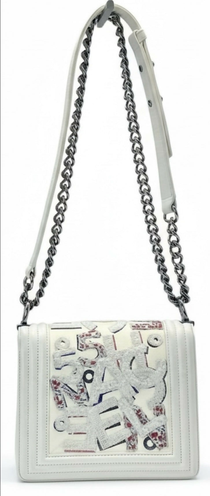 Rare Chanel 14S Limited Edition Graffiti Lambskin Small Boy Bag