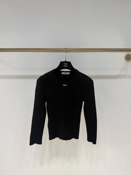 Prada black knit top