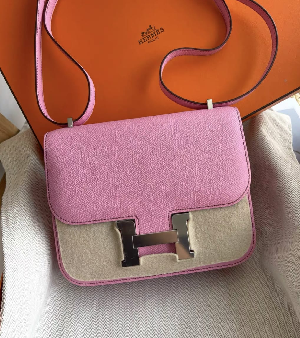 Hermès Hermes Pink Epsom Leather Mini Constance Bag - 18 Crossbody Bag - Used fashion item from Top Quality Luxury Designers Bag