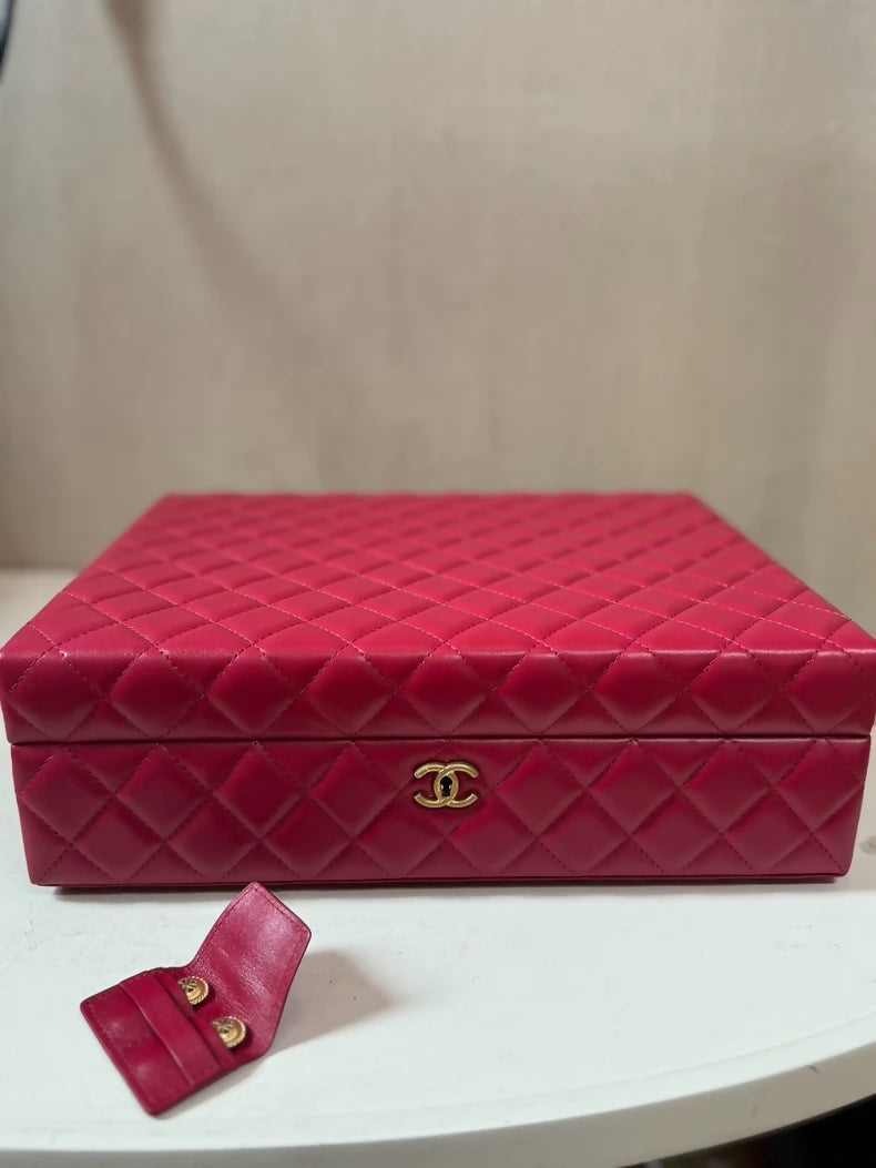Chanel Set Of 4 Pink Mini Bags with Quilted Trunk