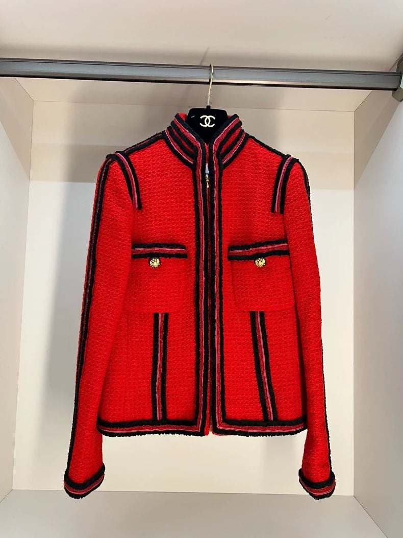 Chanel Paris-Moscow Métiers dArt military-style red jacket