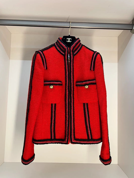 Chanel Paris-Moscow Métiers dArt military-style red jacket
