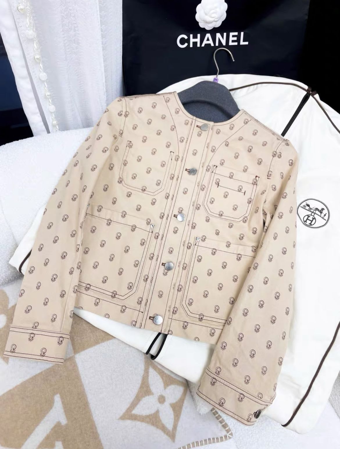 Hermès Hermes "Chaine dAncre" denim jacket - 36 Jacket - Secondhand luxury from Top Quality Luxury Designers Bag