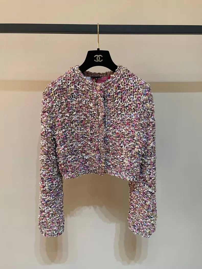 Chanel 21P colorful pear tweed jacket