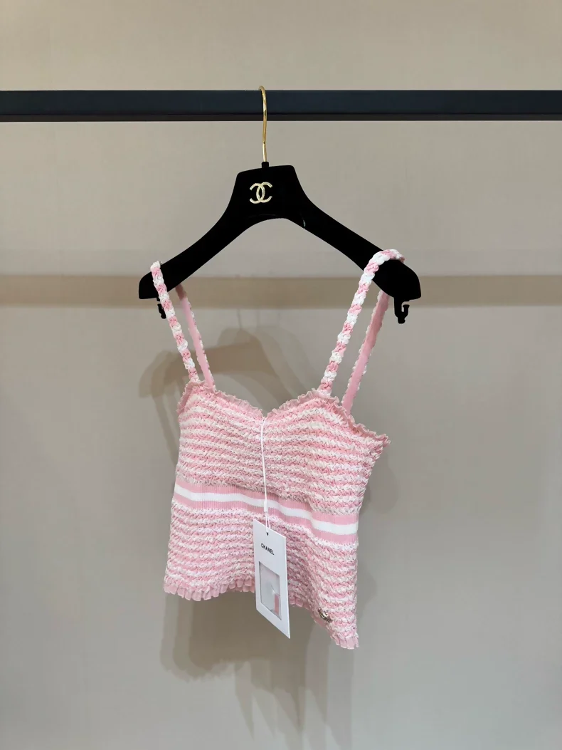 Chanel 24S Pink Striped top