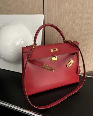 Hermes red gold Kelly 32