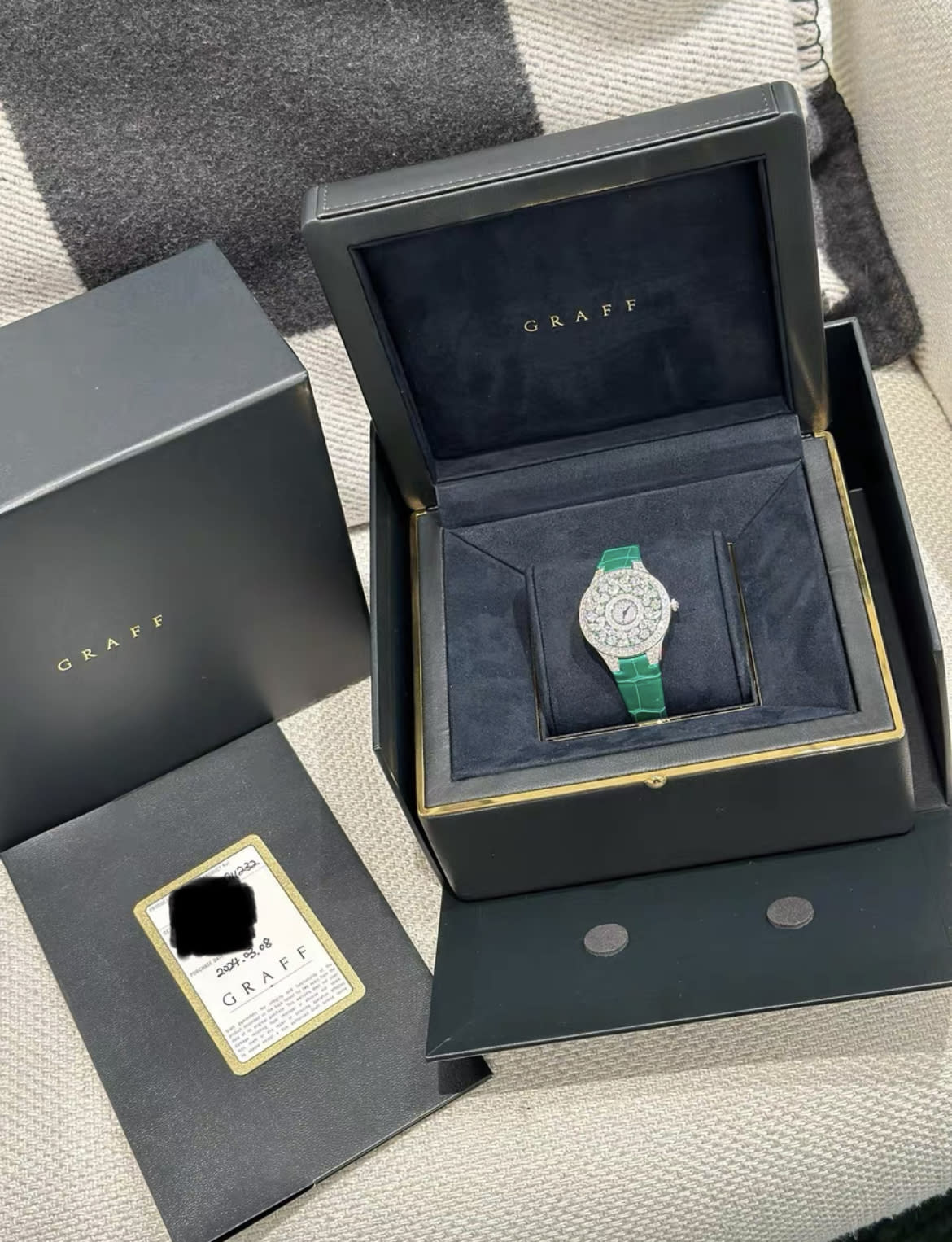 GRAFF Graff classic butterfly emerald  diamond watch - One size Watch - Vintage fashion from Top Quality Luxury Designers Bag