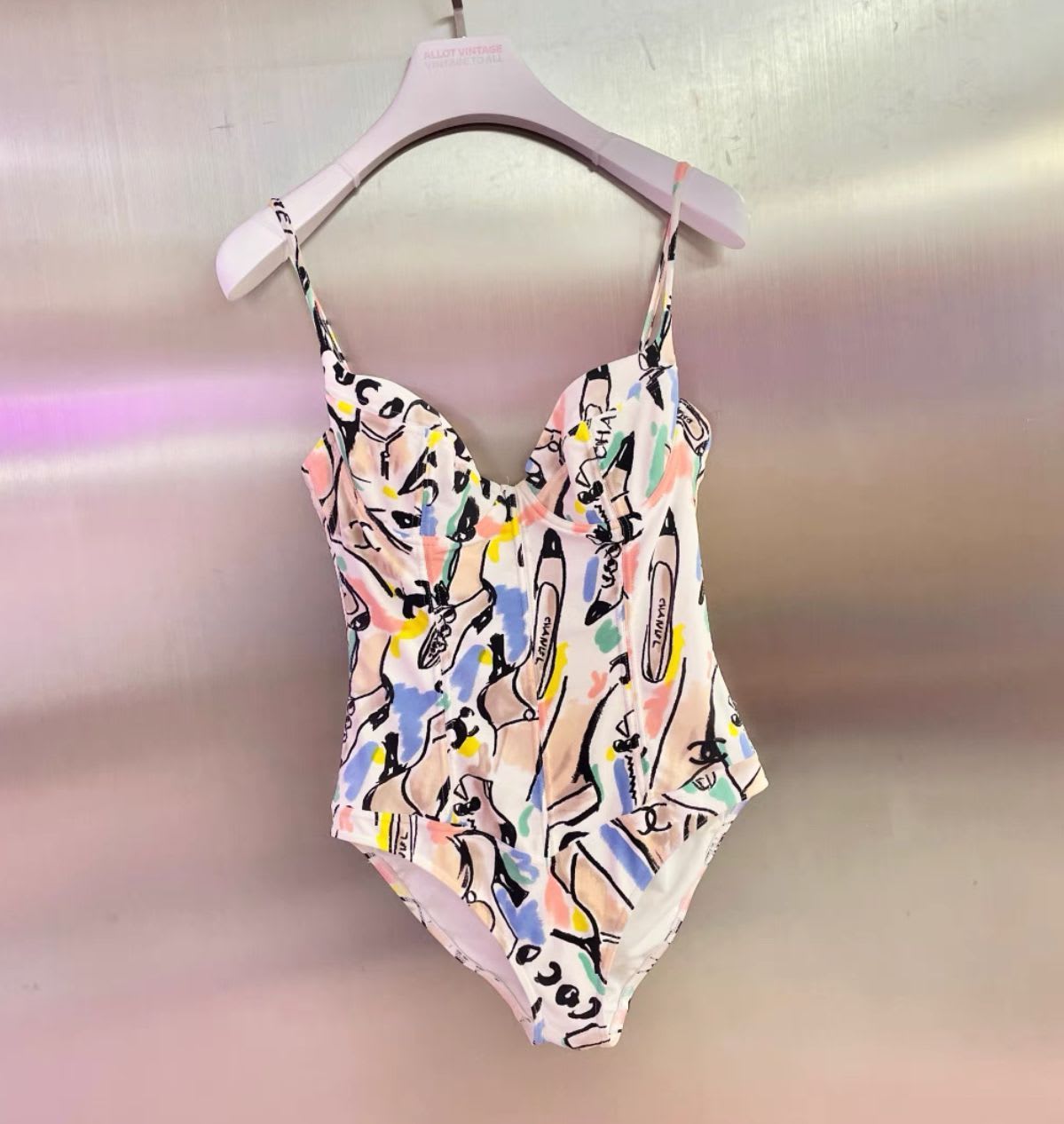 CHANEL Vintage Chanel graffiti swimsuit - Small Swimsuit - Secondhand luxury from Top Quality Luxury Designers Bag