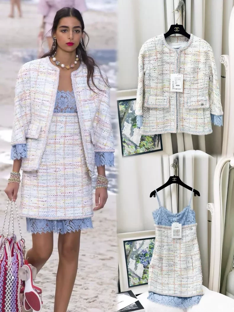 Chanel 19C Colourful tweed Jacket and Dress set