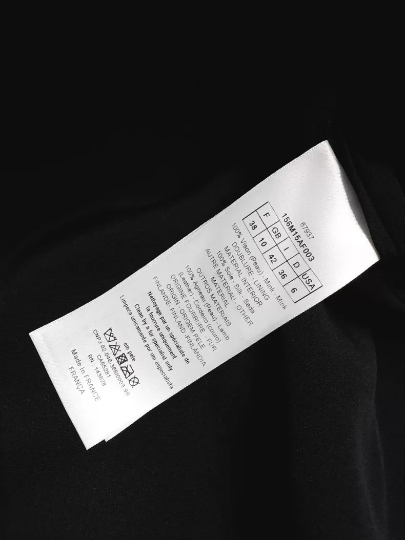 Dior black mink fur coat