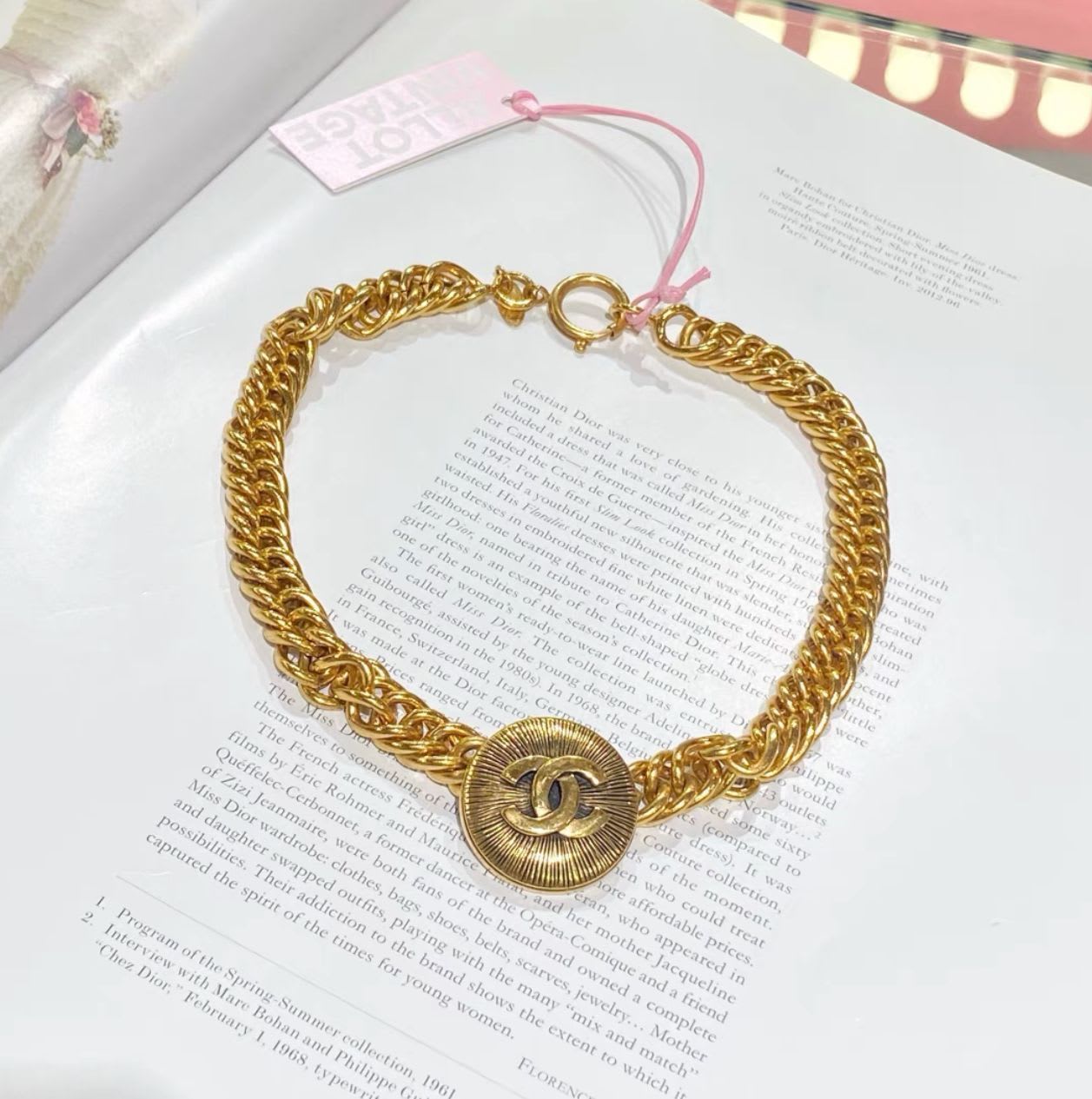 CHANEL Vintage Chanel Gold CC choker - One size Fashion Jewellery - Secondhand luxury from Top Quality Luxury Designers Bag