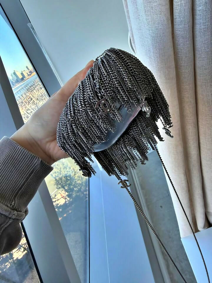 Chanel Vintage FW 2007 Runway Chain Shell Minaudiere.