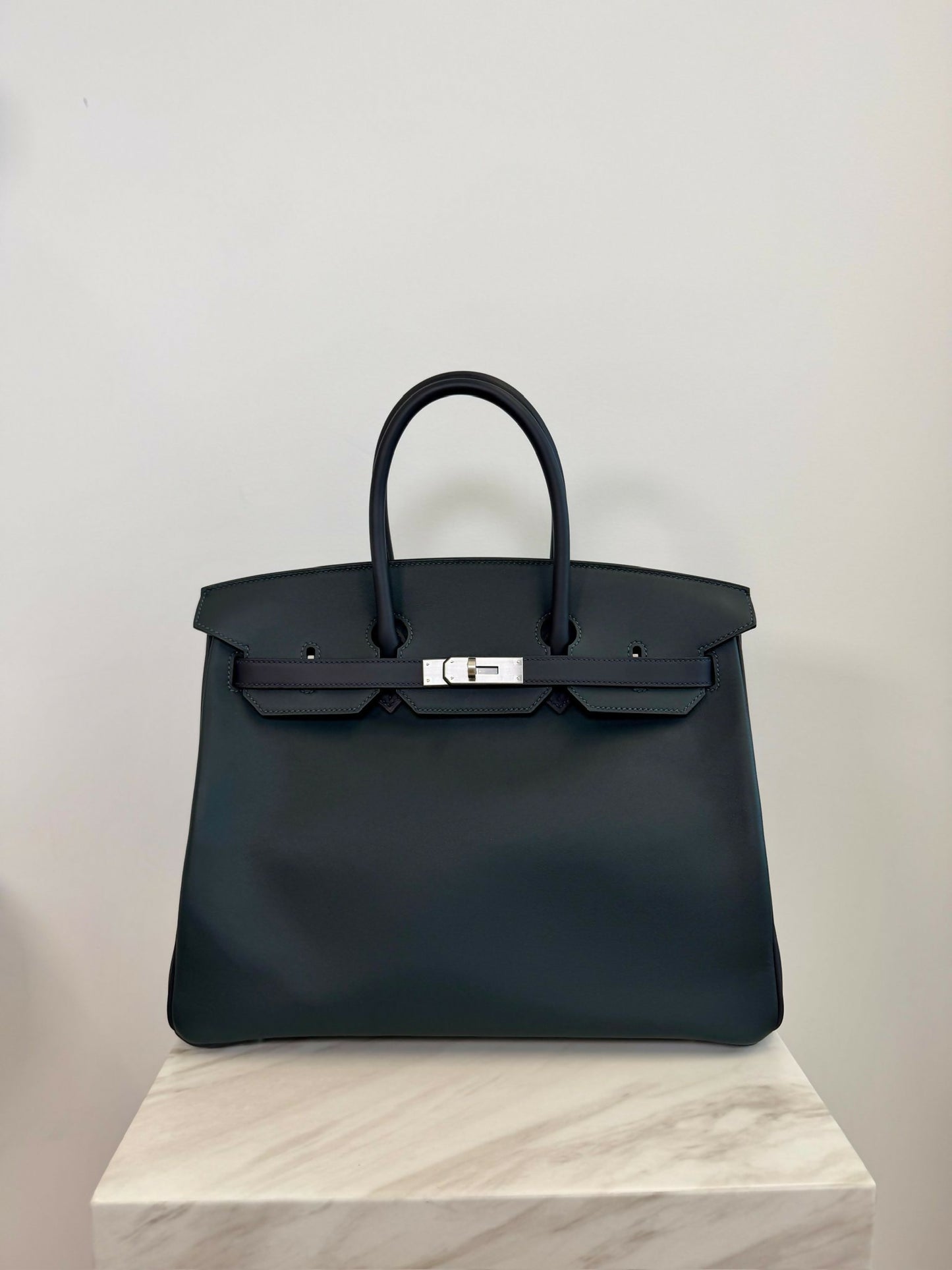 Hermès Birkin 35 HSS Veau Swift Vert Foncé / Noir PHW K 2025