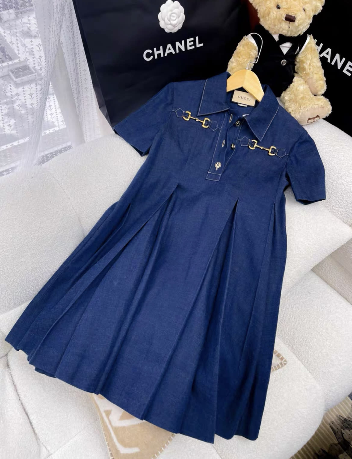 GUCCI Gucci blue denim dress - 36 Dress - Secondhand luxury from Top Quality Luxury Designers Bag