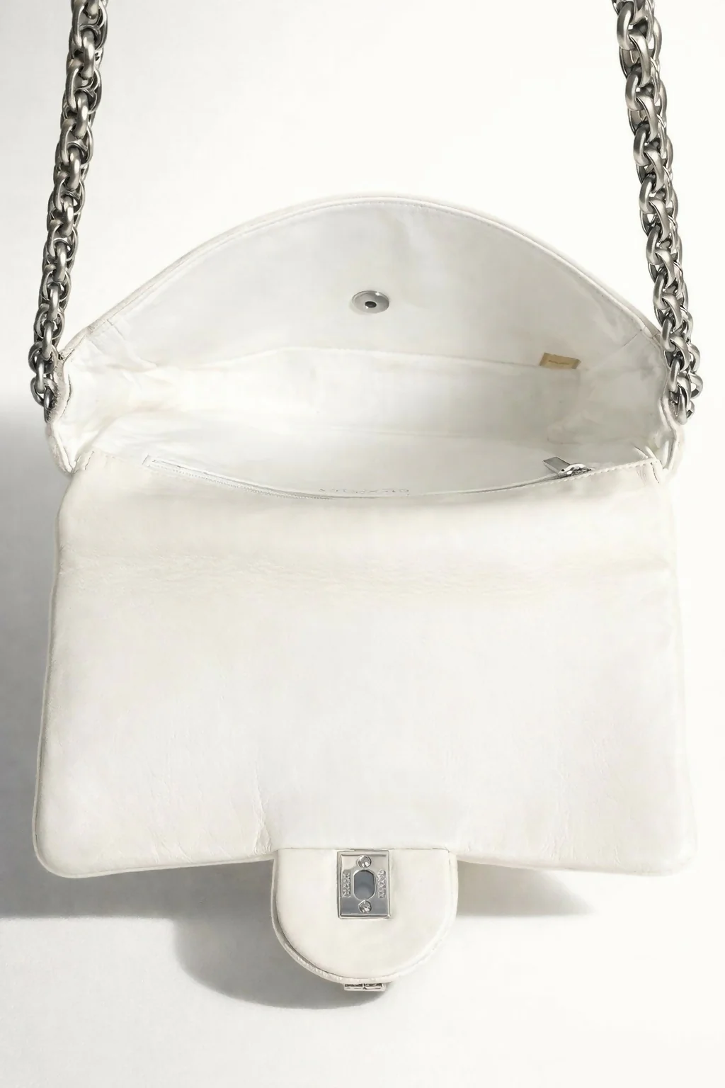 Ultra Rare Chanel 08A Huge Swarovski CC White Pony Classic Medium Flap Bag
