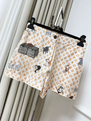 Louis Vuitton catogram silk short
